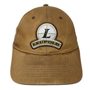 Leupold Deer Camp Strapback Baseball Cap Brown One Size Adjustable Embroidered